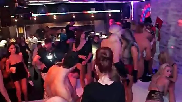 Wicked hot ladies dancing in the night club