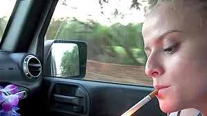 Paris White enjoys while getting fucked in the car - POV