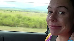 Stunning chick Summer Vixen spends a day on the beach with her BF