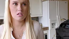 Shaved pussy blonde babe Layla Love enjoys getting fucked good