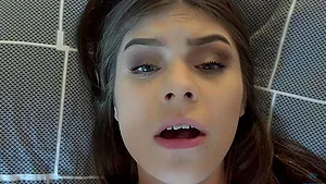 Homemade video of brunette Winter Jade being fingered - POV