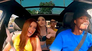 Interracial FFM threesome with erotic models Vanna Bardot and Lily Lou