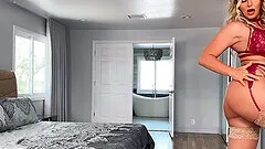 Spy cam in the bedroom records Phoenix Marie riding her husband