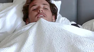 Naughty chick Crystal Rush wakes up her step son with a blowjob