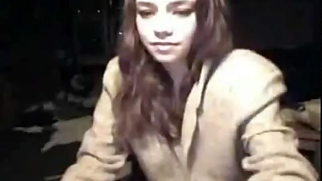 Pretty teen fools around on webcam