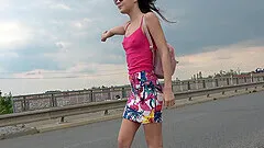 Older man gets his dick pleasured by a cute younger stranger