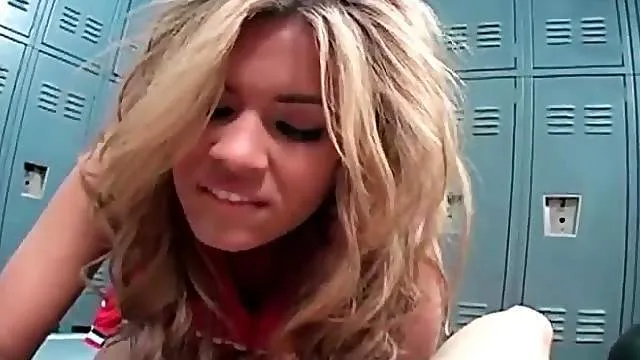 Foot worship with a bossy cheerleader