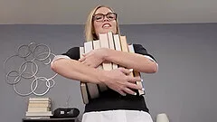 Blonde Nerdy Roommate Is A True Sexual Demon