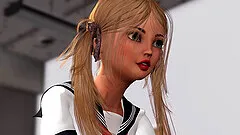 3d dickgirl teacher fucks a cute college girl in restraints in the dungeon