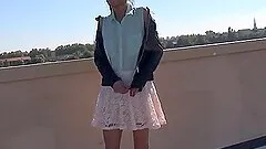 Real amateur  teen shows her anus during first casting