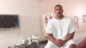 Handsome dude enjoys while getting pleasured by his doctors - GAY