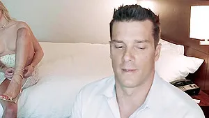 Slim blonde girl Hyley Winters mounts her pussy on a long dong