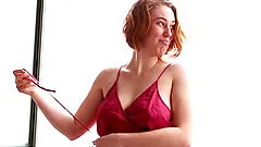 Molly Broad couldn't wait to get naked and masturbate for a while