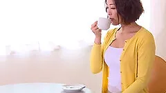 Sweet girl Asahi Mizuno gets her cunt pleasured with a vibrator