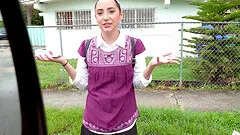 Crazy car fucking with cock hungry amateur chick Becky Sins