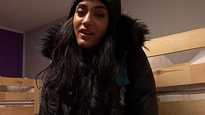 Small tits Capri Lmonde enjoys while riding a white manhood