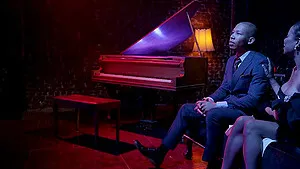 Interracial fucking on the stage with sluts Kira Nori and Ebony Mystique