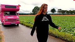 German housewife pick up and fuck in car