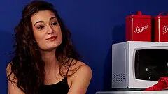 Curly hair pornstar Carla James loves watching amateurs strip