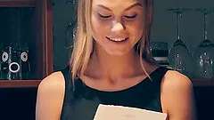 Sexy blonde cheerleader Nancy A spreads her legs to ride in cowgirl