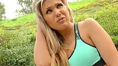 Hot ass blonde girl Aubrey Adams moans during hardcore sex