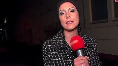 German real street casting with public people