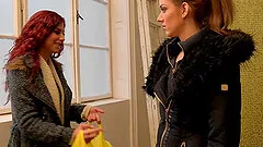 Horny babes Monique Woods and Shona River drill their butts