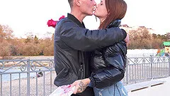 Shaved pussy cutie Queenlin moans during passionate lovemaking