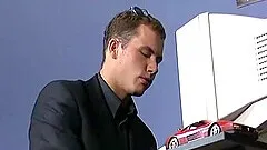 German retro porn in office