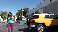 Lovely babe sucks on a big black cock and takes a nasty facial