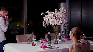 Erotic fucking on the dinner table with small tits Tiffany Tatum