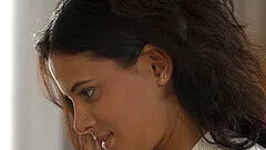 Tanned brunette with small tits having sex with her boyfriend