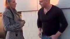 German couple fucking outdoors behind a shop- Ich wollt gern eine rauchen