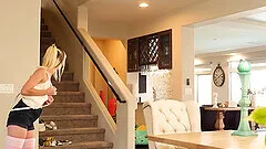 Homemade fucking in doggy with provocative room-mate Jessie Saint