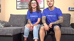 Extravagant Italian couple came to the Czech Republic to show us a Italian stormy sex