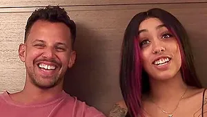 Rough dicking in the bedroom with a brunette girlfriend - HD