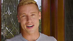 Skinny dudes with large dicks fuck each other's butt on the bed