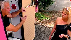 German blonde street hooker fuck in car