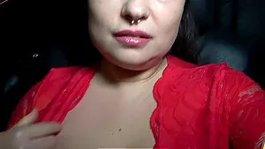 Brunette BBW enjoys while getting slammed in the car - Liz Delane