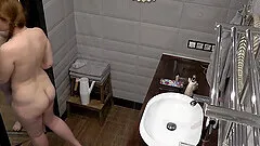 Hidden cam in the hotel bathroom
