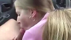 Blonde hooker suck dick in the car