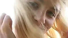 Nude blonde teen pissing in public