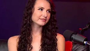 Sexy podcast ends with amazing facial for beautiful Liz Jordan