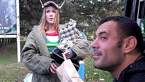 Hardcore fucking in back of the car with hot Czech Alexis Crystal