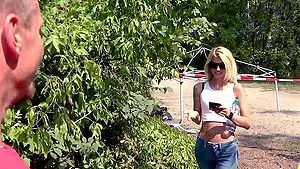 Outdoor dicking with blonde Missy Luv and her boyfriend - HD