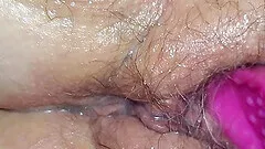 Masturbate hairy pussy close up