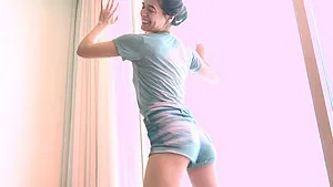 Brunette Abbie Maley with narial tits moans during rough sex