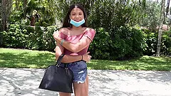 Handsome stranger Michelle Anderson takes a dick up her butt