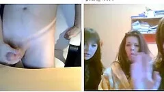 Guy jerking off and cum on webcam