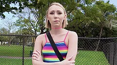 Crazy fucking in the back of the van with small tits Athena May